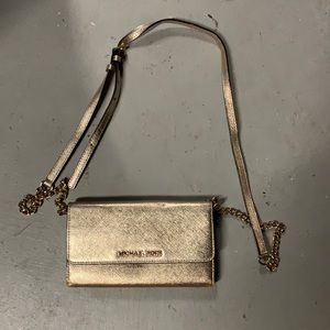 Gold crossbody by Michael Kors